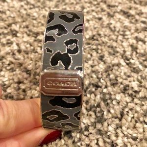 Grey and silver coach bracelet